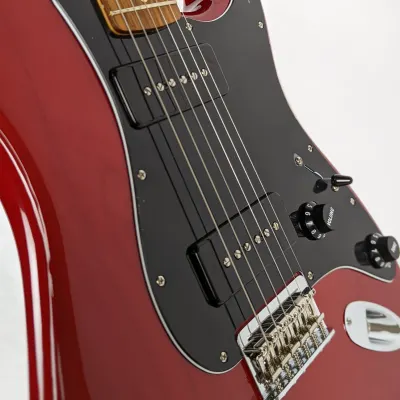 Fender Noventa Stratocaster 2021 Crimson Red Transparent image 3