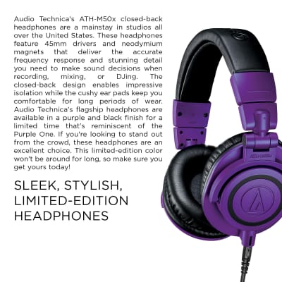 Audio technica headphones purple hot sale