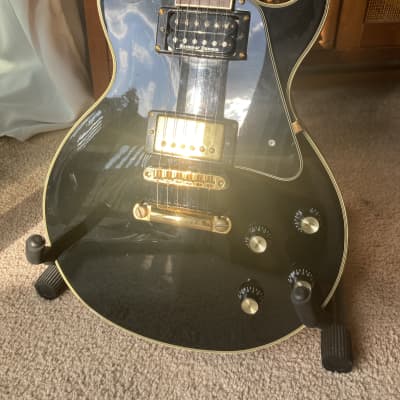 Maya Les Paul Custom Style Guitar 1972 Black image 8