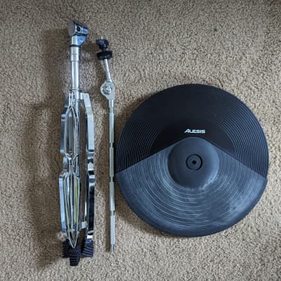 Alesis 16" Ride Cymbal Triple-Zone DM10 E-Drum 2 Inputs Boom Stand