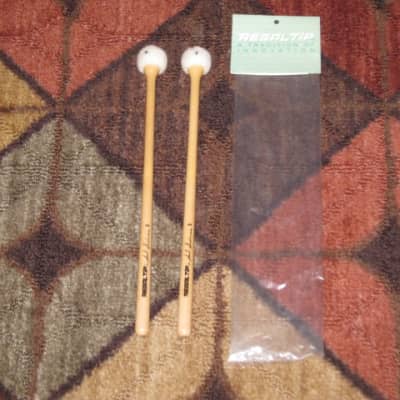 ONE pair new old stock (each felt head has a few small round impressions) Regal Tip 603SG (GOODMAN # 3) TIMPANI MALLETS,General - hard inner core covered w/ 3 layers of felt / rock hard maple handles (Produces good round tone & rhythmical articulation) image 1