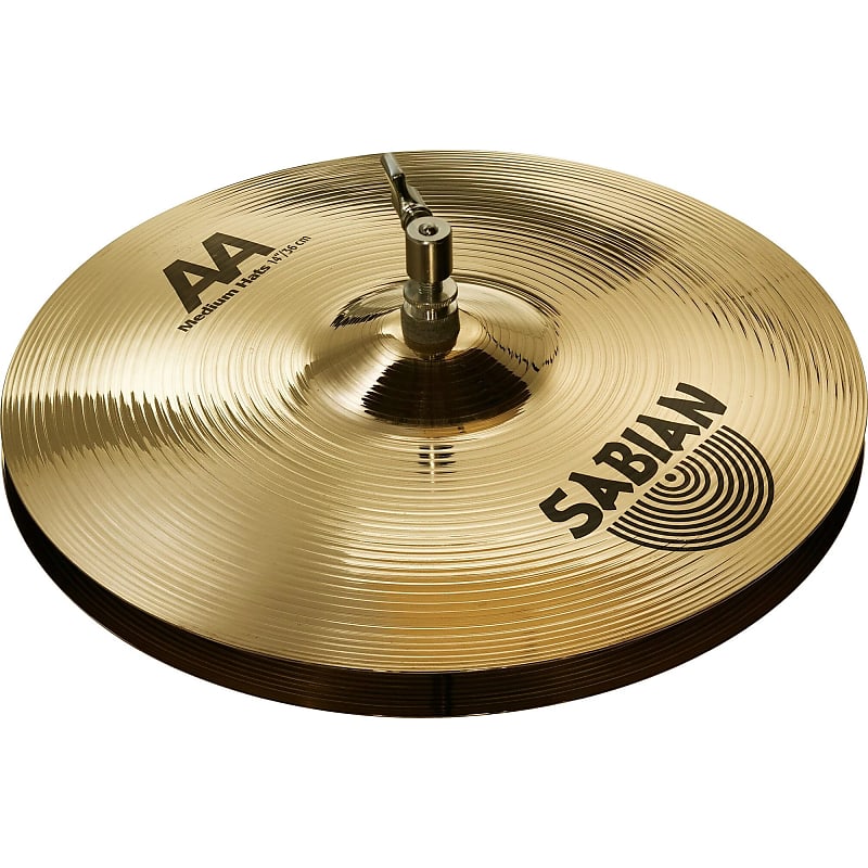 Sabian AA Medium Hi-Hat Cymbals (Pair), Brilliant Finish image 1