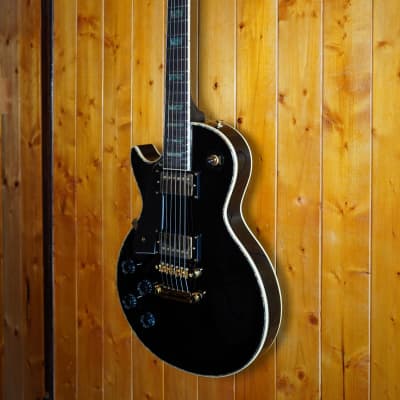 AIO SC77  *Left-Handed Electric Guitar - Solid Black (no case) image 2