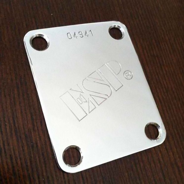 ESP 400 Series Neck Plate for P Bass Early 80 s Chrome Clean