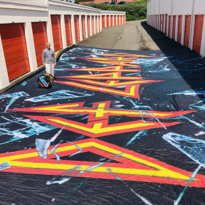 Def Leppard 2016 Tour Stage Backdrop. 35' x 60'. Authenticated! image 1
