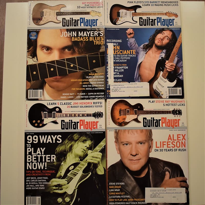 Guitar Player Magazine 2006 Lot of 4 Alex Lifeson, John Mayer | Reverb