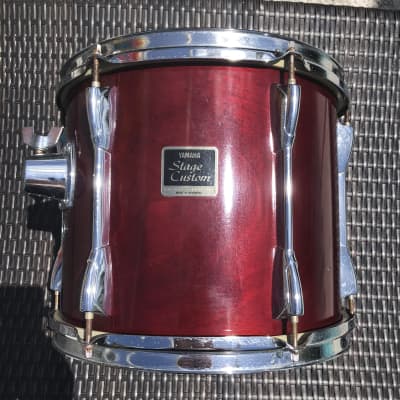 Yamaha Drums Vintage’90’s Stage Custom 10 x 12 Tom Cranberry Red Lacquer Drum Birch Mahogany Falkata Hybrid Ply image 1