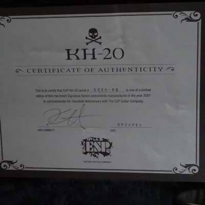 ESP KH-20 Kirk Hammett 20th Anniversary Flamed Maple Top & Neckthrough Metallic Tone image 9