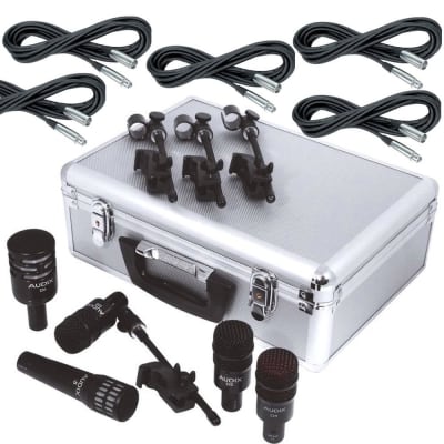 Audix DP5A 5-Piece Drum Microphone i5 D4 D6 D2 Set Mic Kit w/ 20ft Mic Cables image 1