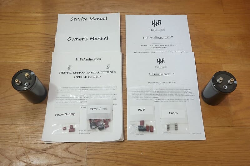 Hafler DH-500 restoration kit filter capacitor repair rebuild fix  			