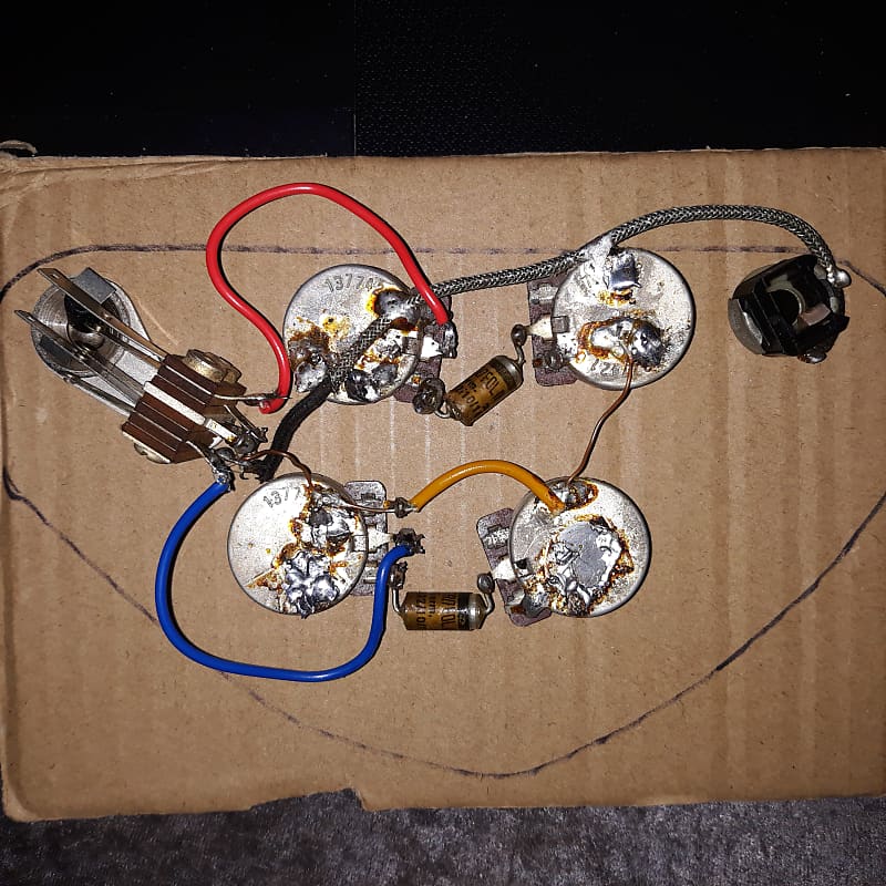 Gibson Sg Custom 1974 Original Wiring Harness Reverb 7114