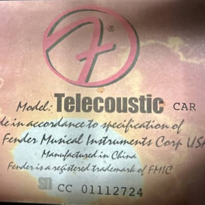Fender Telecoustic - Red image 10