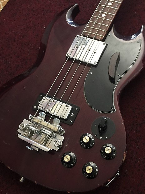 70s Japanese Lawsuit EB-3 SG Bass 1970 Red | Reverb