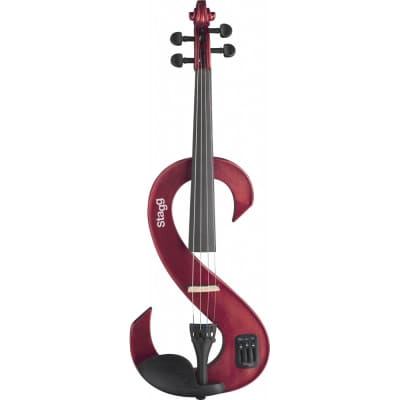 Stagg EVN 4/4 MRD electric violin metallic red with gig bag | Reverb