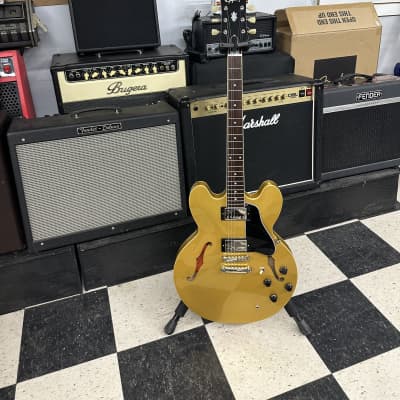 Epiphone ES-335 Traditional Pro Inspired by Gibson 2021 - Present - Metallic Gold image 2