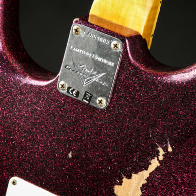 Fender Custom Shop LTD 1965 Stratocaster Relic – Aged Magenta Sparkle image 9