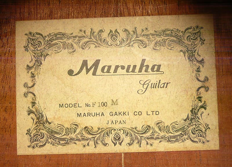 Maruha F-100M D size guitar by F.Hashimoto 1970's Natural | Reverb