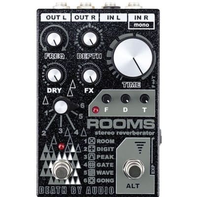 Death By Audio Rooms Stereo Multi-Function Digital Reverb Pedal for sale