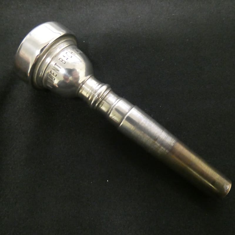 *RARE* Early Elkhart Vincent Bach Corp 1 1/2C Trumpet Mouthpiece in Silver  Plate! Lot SS57