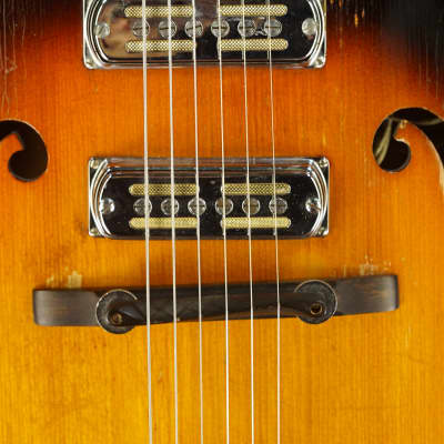 Hopf Galaxie 1960s - Sunburst Semi-Hollow Body Guitar image 5