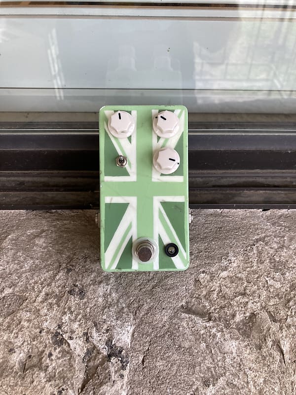 JHS Morning Glory V3 hand painted Union Jack British Flag green Bluesbreaker style electric guitar pedal image 1