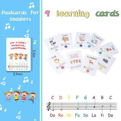 Hand Bells For Kids, 8 Note Musical Handbells Set With 17 Songbook & 9 Music Notes Cards For Toddlers Children, Musical Learning Instruments (Upgrade Version) image 5