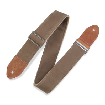 Levy's M7WC-TAN Traveler’ Waxed Canvas Guitar Strap image 1