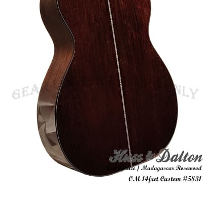 Huss & Dalton OM 14-fret Custom Red Spruce & Madagascar Rosewood handcrafted guitar 5831 image 6