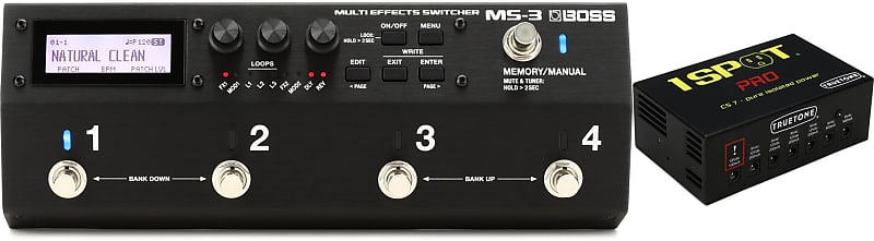 Boss MS-3 Multi Effects Switcher Bundle with Truetone 1 SPOT PRO