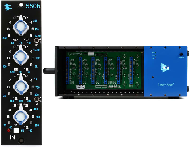 API 550b 500 Series 4-band Equalizer  Bundle with API 500-6B 6-slot 500 Series Lunchbox image 1