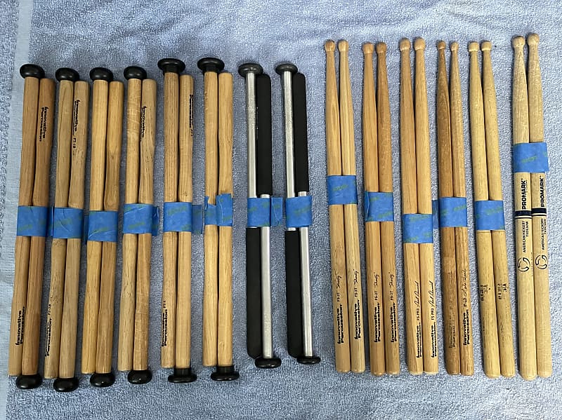 14 Pairs - Innovative Percussion FT-1AH, AT-1A, FT-1, FT-1, FS-2T & ETC Multi Tom Tenor Drum Sticks image 1