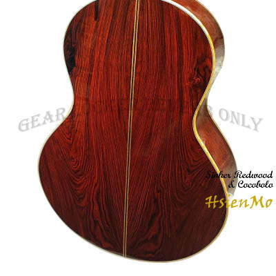Hsien Mo all solid Sinker Redwood & cocobolo F body Acoustic Guitar (custom made) image 6