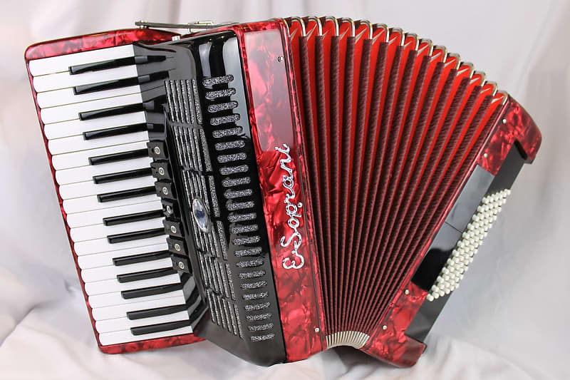 NEW Red E. Soprani Circus Line 3472 Piano Accordion 34 72