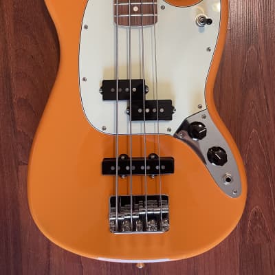 Fender Mustang 2017 Orange Short Scale Bass MIM image 3