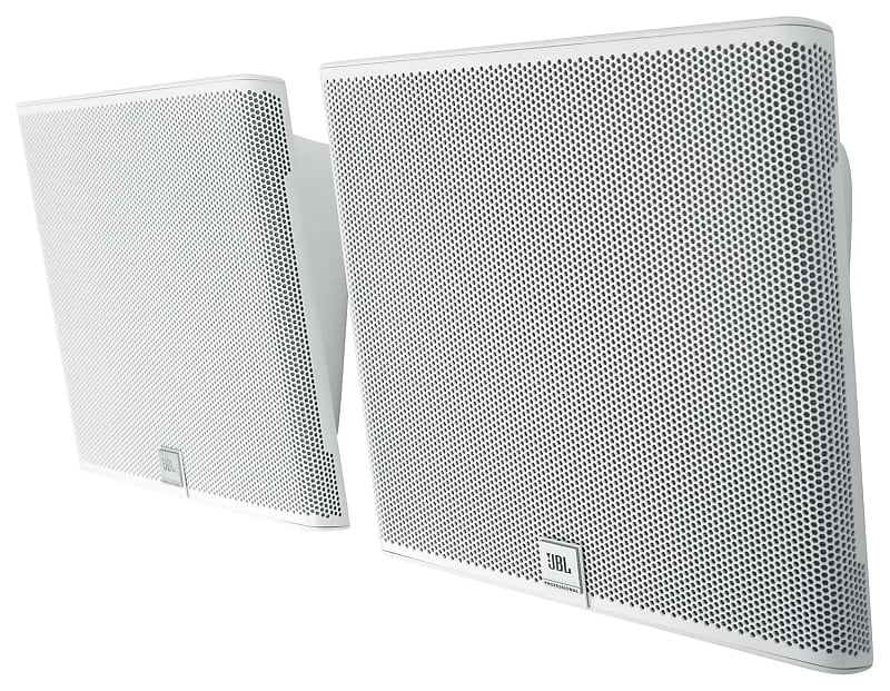 Pair JBL SLP12/T-WH Sleek Low-Profile On Wall Mount 3&quot; 70v Commercial Speakers  			