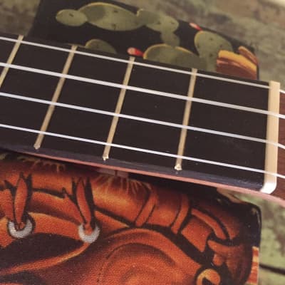 Taconic Cigar Box Guitar Concert Ukulele - Catch 22 Toro - Acoustic/Electric - PreAmp - Video image 7