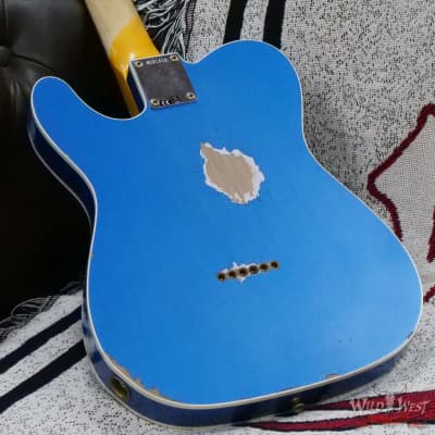 Fender Custom Shop 1962 Telecaster Custom Rosewood Slab Board Hand-Wound Pickups Relic Lake Placid Blue image 12