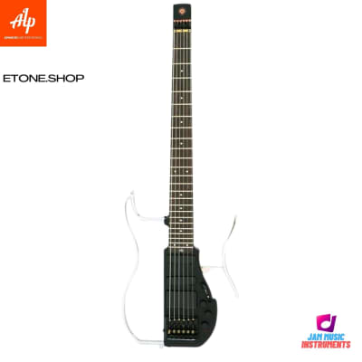 ALP AD-80 Electric Guitar Headless Travel Guitar Foldable Body Headphone Output 2022 Black image 9