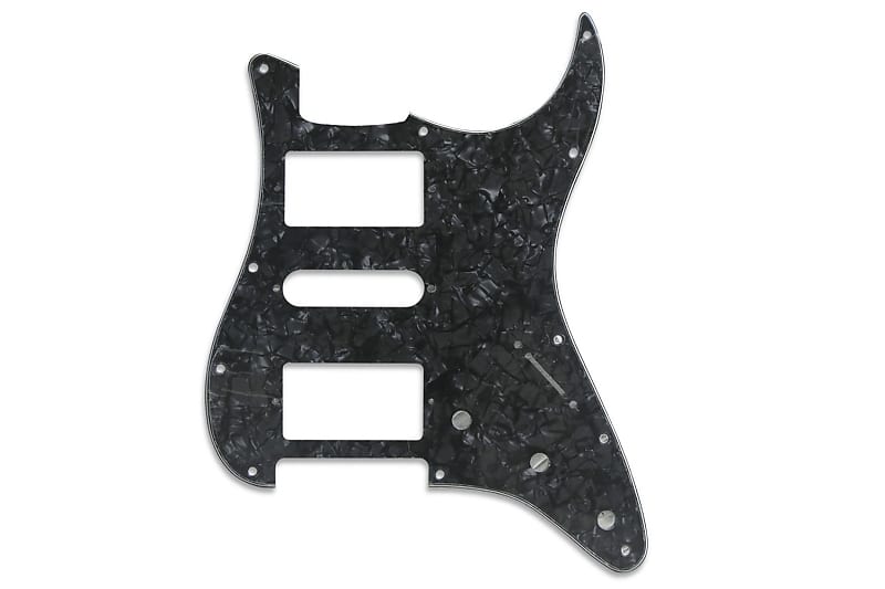 Black pearl stratocaster pickguard hsh Reverb