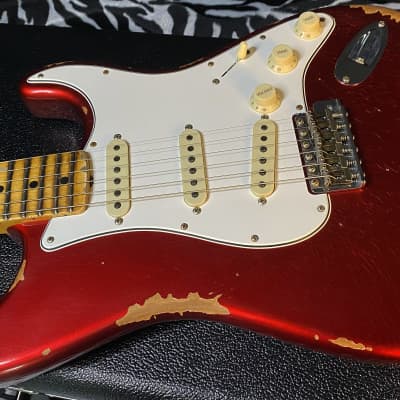 2023 Fender Custom Shop 69 Heavy Relic Stratocaster - Handwound PU's - Authorized Dealer - Aged Candy Apple Red - Only 7.5 lbs - Owned by Frank Hannon of Tesla image 10
