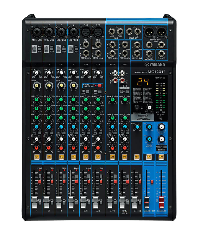 Yamaha MG12XU, 12 Channel Mixer With USB and Effects image 1