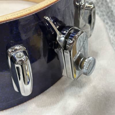 Slingerland 8 Lug Snare Drum 12/1965 - Deep Blue Sparkle image 10