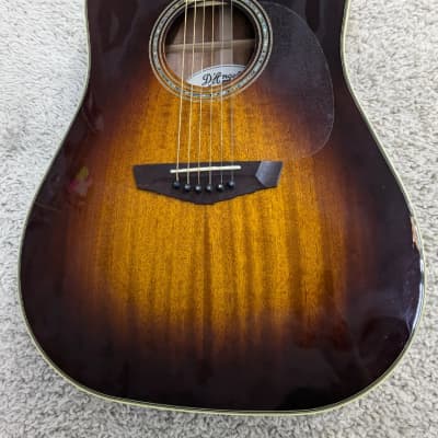D'Angelico Premier Delancey Dreadnought Size Acoustic Electric Guitar, Sunburst image 3