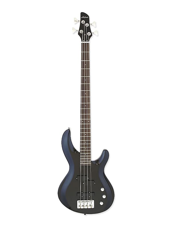 Aria IGB-STD-MBK IGB Standard Series Basswood Body Carved Top 4-String Electric Bass Guitar image 1
