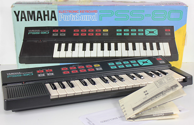 Vintage Yamaha PSS 80 Squarewave Mini Keyboard Synthesizer Synth w Box image 1