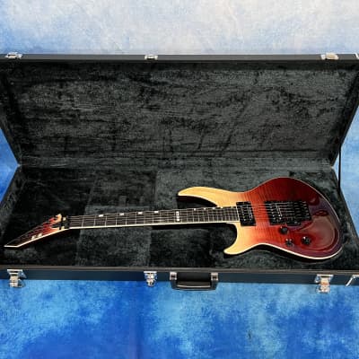 ESP E-II Horizon-III FM/FR Lefty in Black Cherry Fade with ESP Case for sale