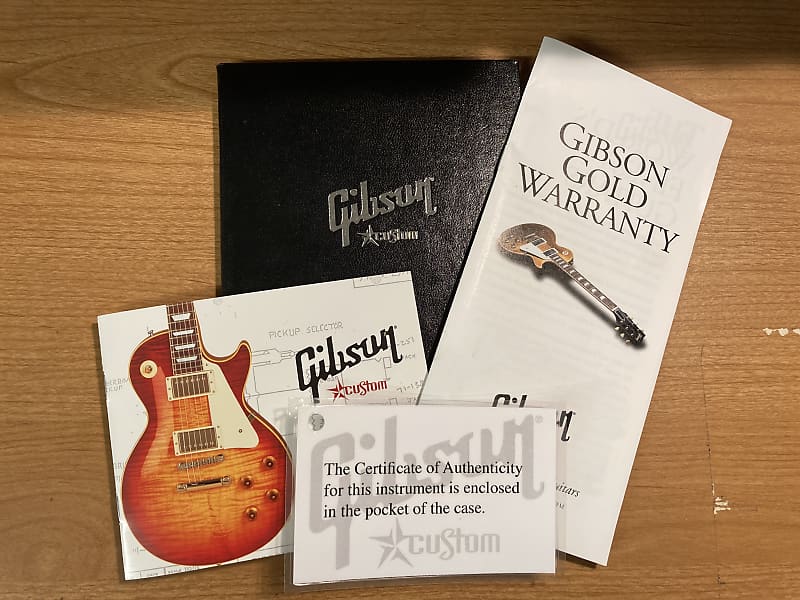 Gibson Custom Shop COA Certificate Of Authenticity Gold | Reverb