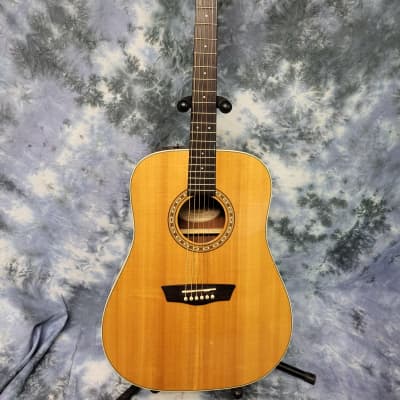 2012 Washburn WD7S Acoustic Electric Dreadnought Solid Spruce Top Pro Setup New Strings Soft Side Hard Case for sale