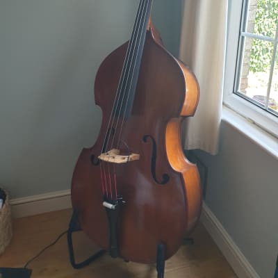 Emanuel Wilfer Full 42 Inch 1995 Double Bass with Fischer Pickup Play and Rest stands with Hardcase image 1
