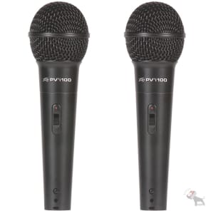 Peavey 3016900 PVi-100 Handheld Neodymium Dynamic Microphone (2-Pack)